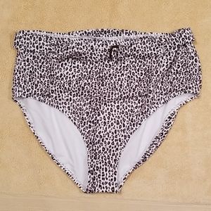 Island Soul Curve Leopard Print Bikini Bottom 3X